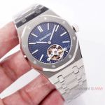 Swiss Replica Audemars Piguet Royal Oak Tourbillon SS Blue Dial watch 2924 Movement